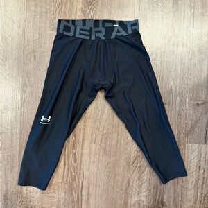 Boys Under Armour Black HeatGear Leggings